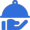 Gold restaurant icon.