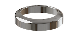 Silver ring LED light bulb.