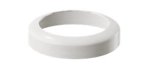 White ring LED light bulb.